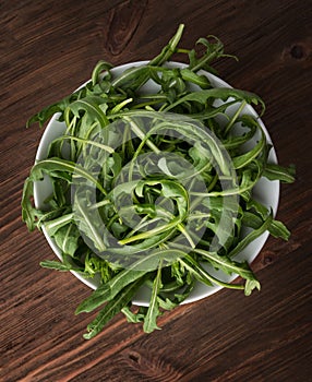 Green rucola fresh salad