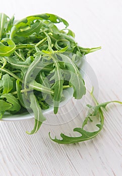 Green rucola fresh salad