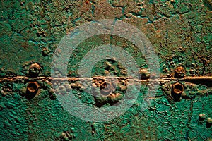 Green rusty metal