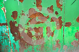 Green rusty metal texture background
