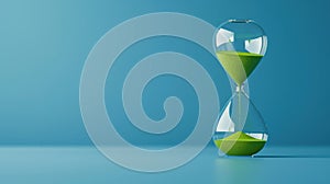 The green sand hourglass.AI generated image