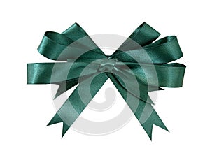 Green satin bow