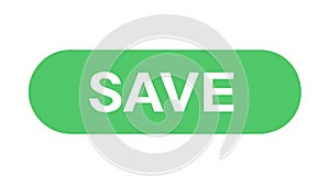 Green Save Button User Interface Icon Flat Vector, vector design Generative AI