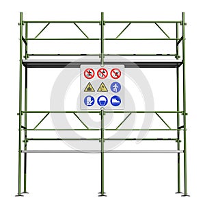 Green scaffold photo