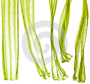 Green scarf isolated on a white