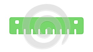 Green School Ruler Icon - Education Measurement, vector design Generative AI