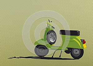 Green Scooter Illustration