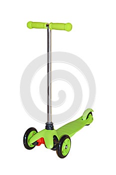 Green scooter for kids, non electric