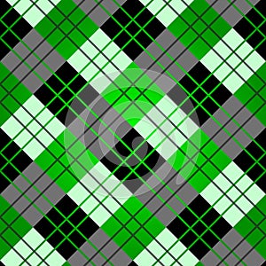 Green Scottish Woven Tartan Plaid Seamless Pattern