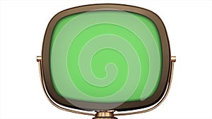 Green screen 3d TV 1958 retro tv