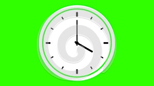 green screen animation digital clock and analog circle clock 04.00