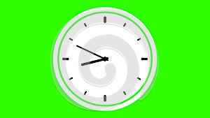 green screen animation digital clock and analog circle clock 12