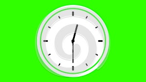 green screen animation digital clock and analog circle clock 12:30