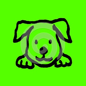 Green Screen Elements. Dogs Head Drawing