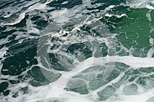 Green sea clean transparent water splash texture background
