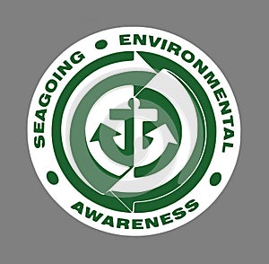 Green Seagoing Environmental Sign photo