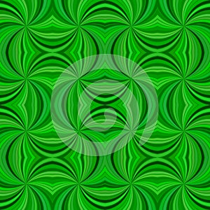 Green seamless abstract psychedelic swirl burst stripe pattern background design