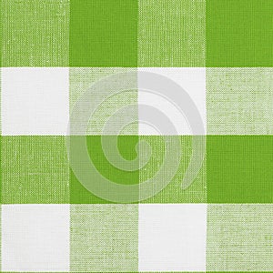 Green seamless pattern of gingham tablecloth