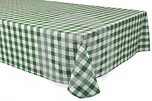 Green seamless pattern of gingham tablecloth