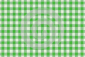 Green seamless pattern of gingham tablecloth