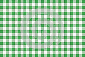 Green seamless pattern of gingham tablecloth