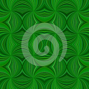 Green seamless psychedelic abstract swirling ray stripe pattern background