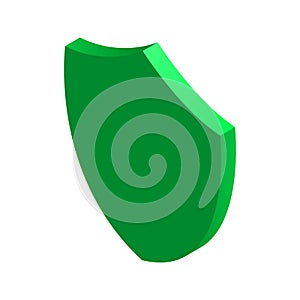 green security shield protection isometric 3d icon