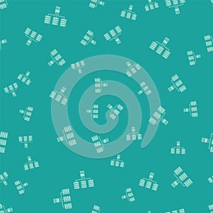 Green Server, Data, Web Hosting icon isolated seamless pattern on green background. Vector Illustration.