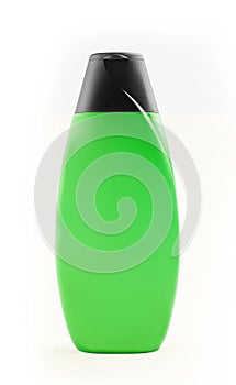Green Shampoo Bottle isolated