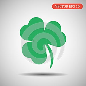 Green shamrock icon. vector illustration eps 10
