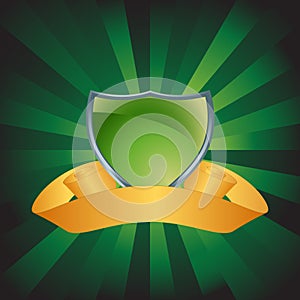 Green Shield with Background