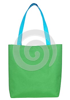 Green shopping fabric bag