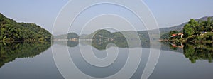 Green shore of Lake Begnas