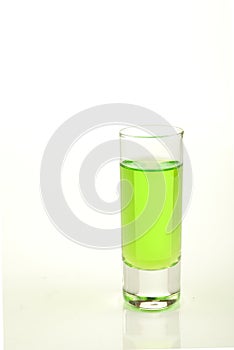 Green shot of absinth