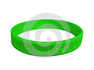 Green silicone wristband