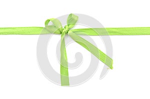Green silk bow