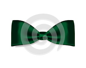 Green silk bow tie