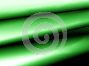 Green silk pleated fabric texture with light and highlights.