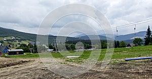 Ski slope in Mala Upa in Czechia in summer.