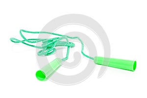 A green skipping rope