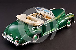 Green sleek classic luxury car