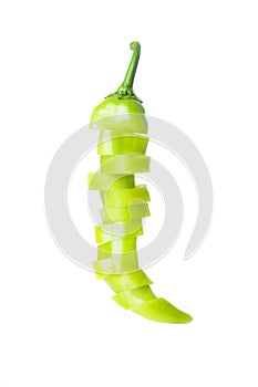 Green sliced pepper