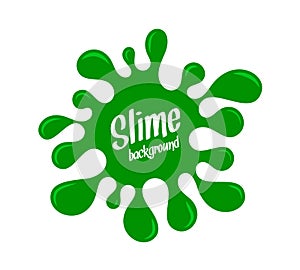 Green slime splash vector illustration isolated on white