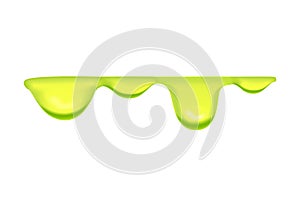 Green slime spot flowing toxic splat vector illustration on white background