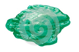 Green slime toy blot studio isolated on white photo