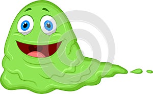 Green slimy monster cartoon