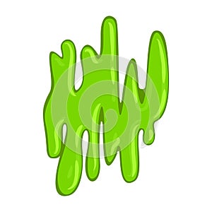 Green slimy slippery slime, sticky wet organism