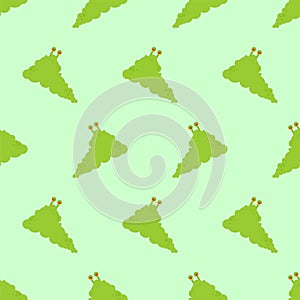 Green Slug pattern seamless. Insect background. Baby fabric ornament