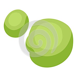 Green smoke cloud. Cartoon stream clouds, comic dust steaming, bright cloud puffs flat vector illustration icon