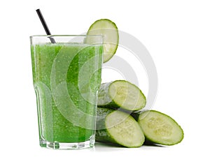 A green smoothies made of cucumbers